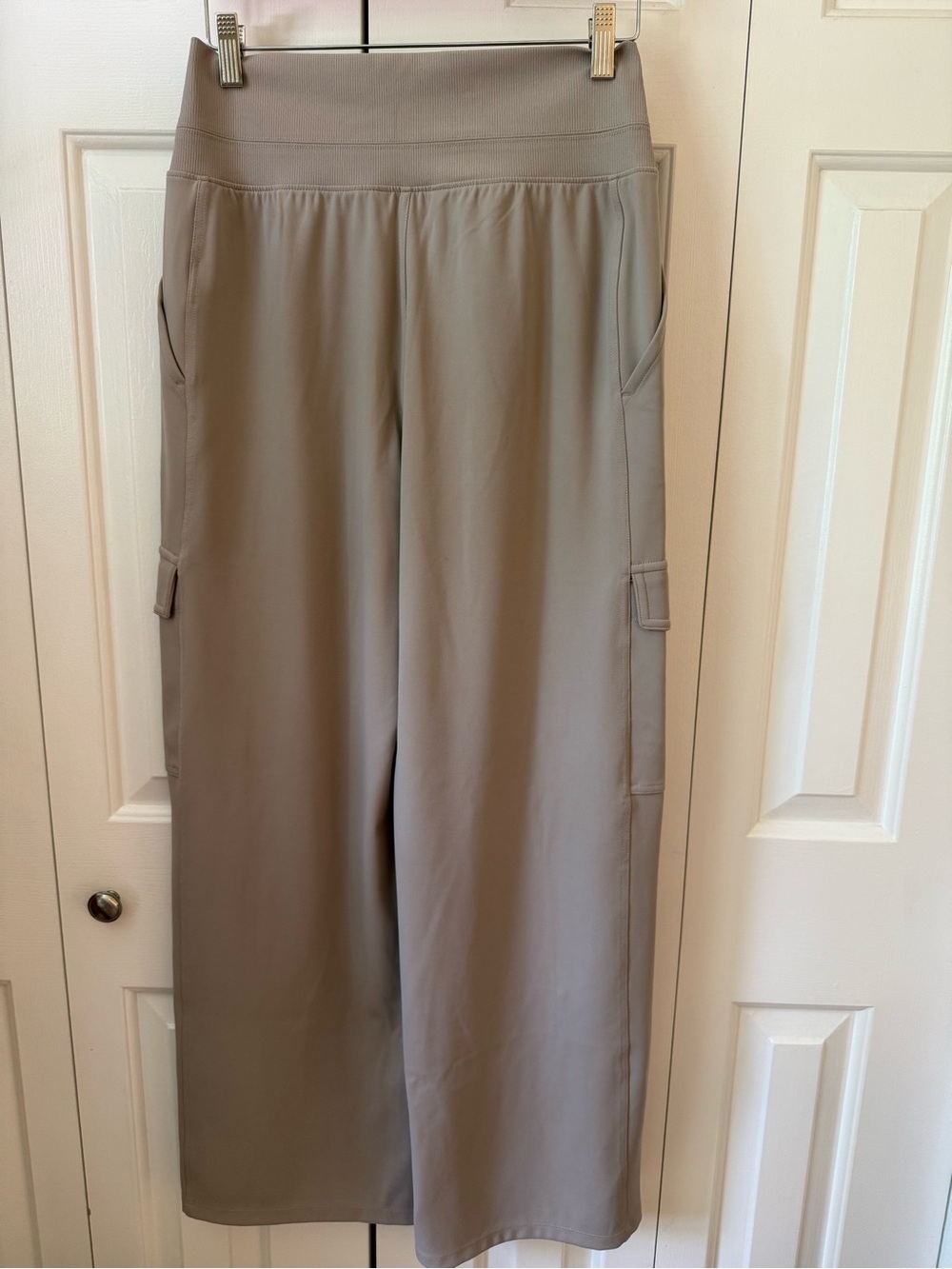 Athleta High-Waist Wide-Leg Ponte Pants - Beige - Picture 2 of 4